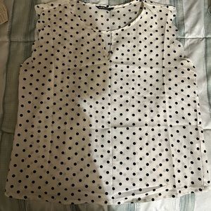 Polka Dot White Blouse